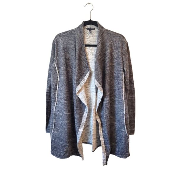 Eileen Fisher Sweaters - Eileen Fisher Heathered Grey 100% Organic Cotton Open Front Cardigan